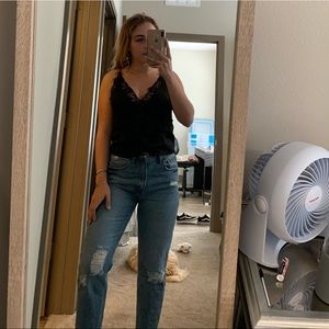 Urban Outfitters Black Lacy Tank